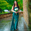 Sexy Green Mermaid One Shoulder Maxi Long Bridesmaid Dresses Online,WG1797
