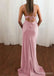 Popular Gummy Pink Mermaid Spaghetti Straps Long Party Prom Dresses,Evening Dress,13397
