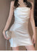Simple Blue Sheath Spaghetti Straps Short Homecoming Dresses,Short Prom Dresses,CM952