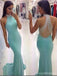 Υψηλή Λαιμό Tiffany Μπλε Προκλητικός Ανοίξτε Πίσω Γοργόνα Καιρό Κόμμα Φόρεμα Prom, 2017 Φτηνά Φορέματα Prom,PD0030