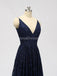 Spaghetti Strapls Lace Navy Lace curto baratos dama de honra vestidos on-line, WG588