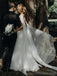 Design exclusivo frisado praia longo casamento vestidos on-line, vestidos de noiva baratos, WD529