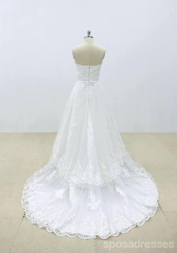 Affordable Sweetheart Lace A-line Unique Wedding Dresses Online, WD392
