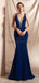 Απλό V Λαιμός Γοργόνα Βράδυ Prom Φορέματα, Βραδινό Κόμμα Prom Φορέματα, 12072