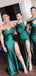 Miscompatíveis Emerald Green Long Bridesmaid Vestidos Online, Vestidos Baratos De Bridesmaids, WG733