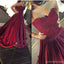 Sweetheart Neckline Maroon Lace Bodice A line Long Evening Prom Dresses, Popular Cheap Long Custom Party Prom Dresses, 17331