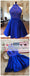 Azul Royal Halter Barato Curto Homecoming Dresses Online, CM530