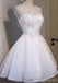 Άσπρα φορέματα χορού Homecoming δαντελλών ανοικτά πίσω προκλητικά, φτηνά Homecoming Φορέματα, CM281