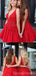 V λαιμό φωτεινό κόκκινο σύντομο σύντομο homecoming φορέματα σε απευθείας σύνδεση, CM826