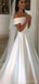 Fora do ombro Simples Satin A-line Cheap Wedding Dresses Online, Cheap Bridal Dresses, WD512