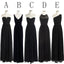 Black Cheap Simple Mismatched Styles Chiffon Floor-Compgth Formal Long Bridesmaid Dresses, WG187