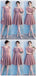 Dusty Pink Κοντά αναντιστοιχία Φθηνά φορέματα παράνυμφων Online, WG510