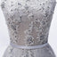 Προκλητικά Backless Ντεκολτέ Γκρι Δαντέλα διακοσμημένα με Χάντρες Φορέματα Prom Βραδιού, Δημοφιλή Δαντέλα Κόμμα Φορέματα Prom, Συνήθεια Μακριά Φορέματα Prom, Φτηνές Επίσημα Φορέματα Prom, 17177