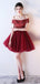 Off ώμο δαντέλα beaded δείτε μέσα από κόκκινο homecoming φορέματα σε απευθείας σύνδεση, φτηνές κοντά φορέματα Prom, CM790