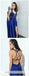 Royal Blue Sexy Backless Lace Φθηνά μακρά βραδινά φορέματα Prom, Φτηνά Sweet 16 φορέματα, 18329