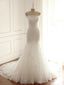 Δαντελλών γοργόνων μακροχρόνια γαμήλια φορέματα συνήθειας συνήθειας φτηνά, WD306