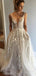 V Neck Lace A-line Vestidos de Noiva Baratos Online, Vestidos de Noiva Baratos, WD539