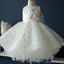 Σέσουλα Αμάνικο Δαντέλα Τούλι Λουλούδι Κορίτσι Φορέματα, Φτηνή Λαϊκή Μικρό Κορίτσι Φορέματα για το Γάμο, FG037