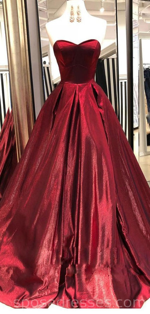 Querida vermelho escuro A linha barato longo Evening Prom Dresses, Evening Party Prom Dresses, 18621
