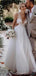 A-linha de Pescoço de V Bonito Baratos Vestidos de Casamento On-line, Baratos Vestidos de Noiva, WD613
