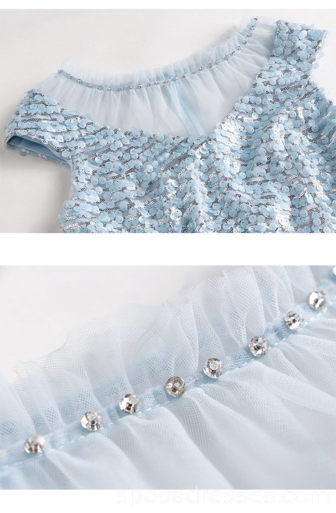 Tiffany mangas do gorro de cequim azuis regresso para casa barato decora vestidos de baile para os estudantes curtos online, baratos, CM765