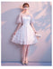 Sweet Off White Lace Φθηνά Homecoming Φορέματα Online, Φθηνά Κοντά Φορέματα Prom, CM775