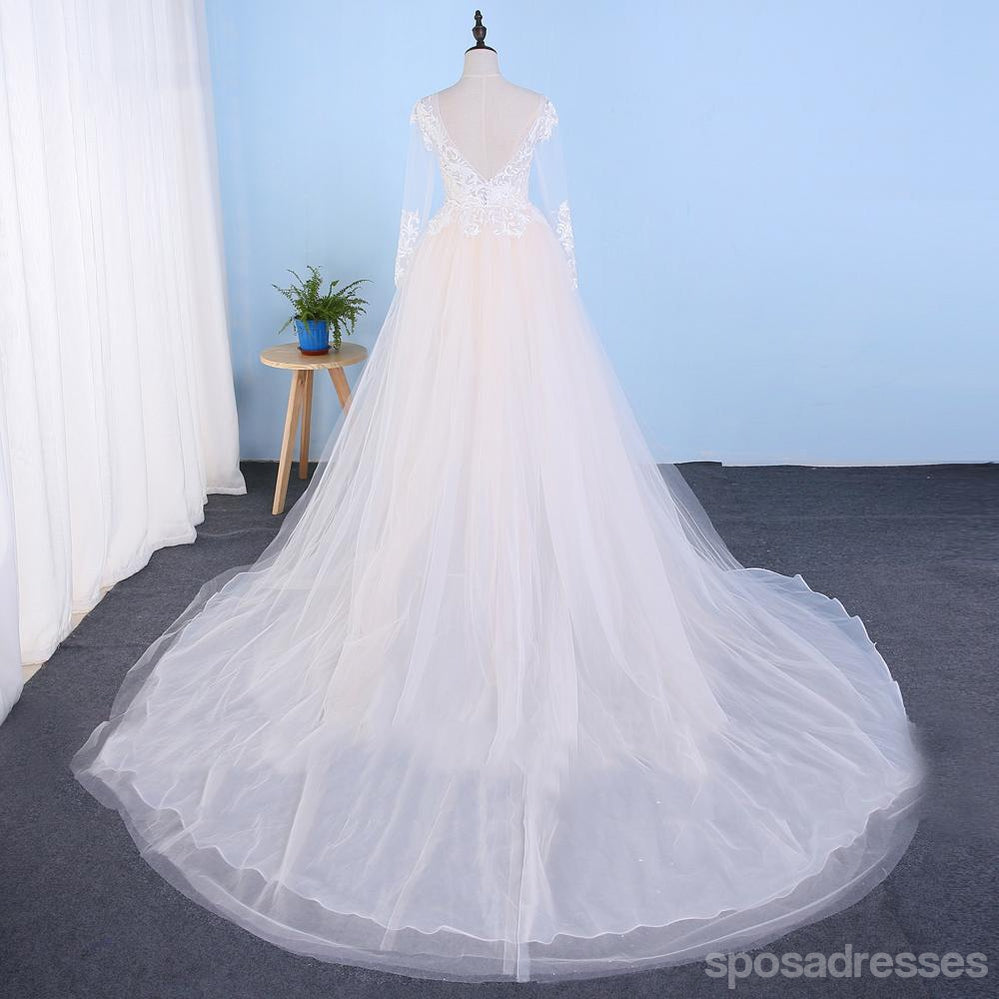 Manga longa destacável saia laço sereia casamento vestidos de noiva, barato Custom Made casamento vestidos de noiva, WD275