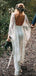 Σέξι Backless Lace Mermaid Side Slit Sexy Γαμήλια Φορέματα Online, Φθηνά Δαντέλα Νυφικά Φορέματα, WD472