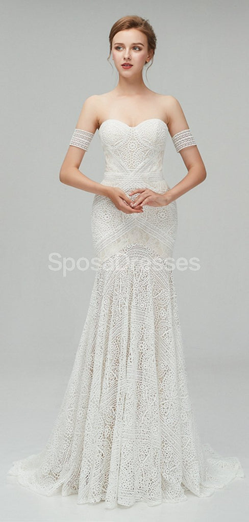 Sereia de renda sexy vestidos de casamento baratos on-line, vestidos de noiva exclusivos, WD556