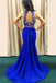 Δύο Κομμάτια Βασιλικό Μπλε Γοργόνα Βραδινά Φορέματα Prom, 2017 Πολύ Σέξι Halter Κόμμα Prom Φόρεμα, Έθιμο Μακρύ Φόρεμα Prom, Φθηνό Κόμμα Prom Φόρεμα, Επίσημο Φόρεμα Prom, 17032