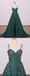 Esmeralda Verde Spaghetti faixas Cheap Long Evening Prom Dresses, Cheap Custom Sweet 16 Dresses, 18526