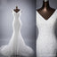 Duas Alças Decote V Laço de Noiva Sereia Vestidos de Noiva sob medida Vestidos de Noiva, Casamento Acessível Vestidos de Noiva, WD249
