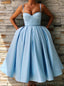 Ιμάντες Απλό Μπλε Μοναδικά Φτηνά Φορέματα Επιστροφής Online, Φτηνά Κοντά Φορέματα Prom, CM770