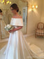 Απλό Off Shoulder A-line Φθηνά Φορέματα Γάμου Online, Φθηνά Νυφικά Φορέματα, WD445