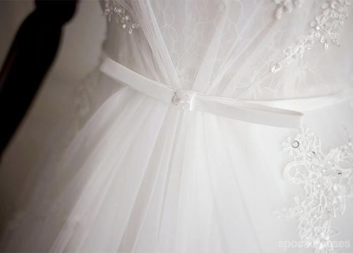 De ombro um casamento de casamento de cadarço de linha veste-se, vestidos de casamento feitos alfandegários, vestidos de noiva de casamento disponíveis, WD231