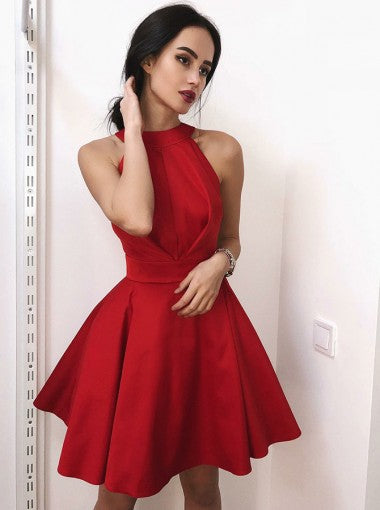 Απλό σέξι κόκκινο ανοιχτό πίσω φτηνά κοντό φόρεμα για το σπίτι σε απευθείας σύνδεση, CM614