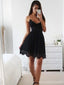 Espaguete cadarço de StrapsBlack regresso para casa barato curto veste-se online, pouco vestido preto, CM701