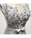 Destinatários de gramados cinzentos de moda formal Beaded Tulle Evening Prom Dresses, vestidos de baile de festa barata, vestidos de baile personalizados de longa duração, vestidos de baile formal barata, 17144