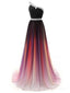 Ένας ώμος Ombre χάντρες μακρύ βράδυ Prom φορέματα, φτηνά γλυκά 16 φορέματα, 18355